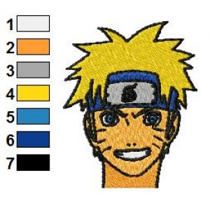 Naruto Shippuden Uzumaki Face Embroidery Design
